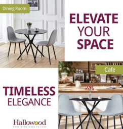 Hallowood Furniture Cullompton Small Black Round Dining Table (0.9M) With 2 Chairs (Cha502-Sgy) - thumbnail 6