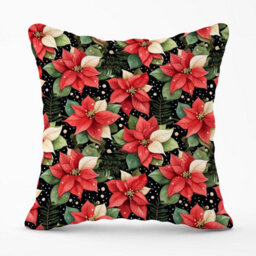 Warren Reed Designer Poinsettia, Watercolor Style Outdoor Cushion 45Cm X 45Cm - thumbnail 1