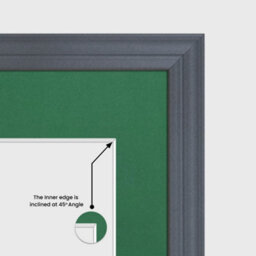 AK Frames 20X14 Dark Grey Classic Multi Photo Frame With Emerald Mount - Holds 2 Apertures (2X) A4 Photos - thumbnail 7