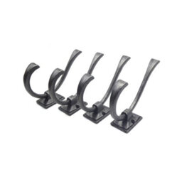 Oakcrafts - Antique Cast Iron Lincoln Coat Hook - Pack Of 4 Hooks - thumbnail 4