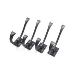 Oakcrafts - Antique Cast Iron Lincoln Coat Hook - Pack Of 4 Hooks - thumbnail 3