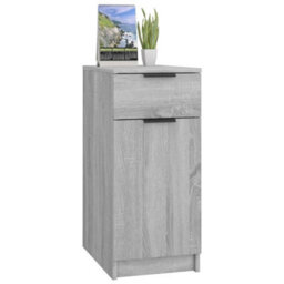 Berkfield Desk Cabinet Grey Sonoma 33.5X50X75 Cm Engineered Wood - thumbnail 4