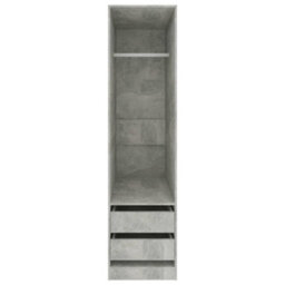 Vidaxl Wardrobe With Drawers Concrete Grey 50X50X200 Cm Engineered Wood - thumbnail 4