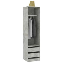 Vidaxl Wardrobe With Drawers Concrete Grey 50X50X200 Cm Engineered Wood - thumbnail 3