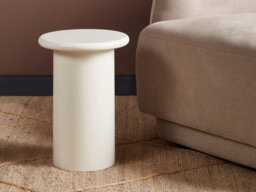 Beliani Minimalist Side Table Campti White - thumbnail 2