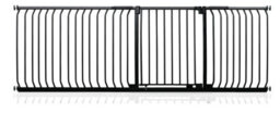 Safetots Elite Pressure Safety Gate, 225Cm - 234Cm, Matt Black, Pressure Fit Stair Gate - thumbnail 1