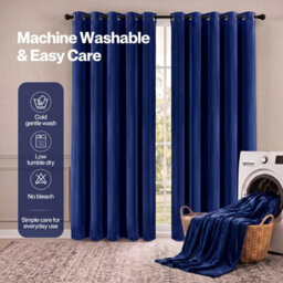 Marlow Velvet Blackout Curtains Thermal Insulated For Bedroom Living Room - thumbnail 9