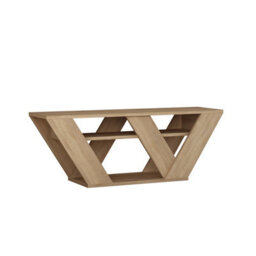 "Decortie Pipralla Modern Tv Stand Unit With Shelves For Up To 43"" Tvs Oak 110Cm" - thumbnail 2