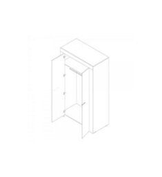Arte  Elegant Sky Hinged Wardrobe H1970mm W1100mm D540mm In Riviera Oak - Spacious Storage Solution - thumbnail 4