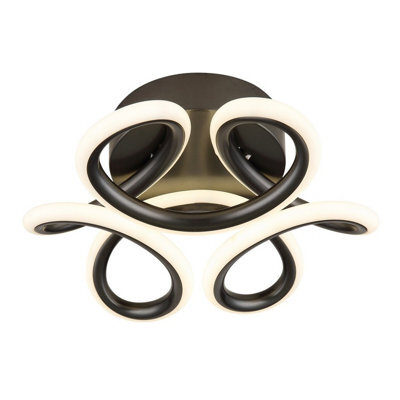 Luminosa Lighting Luminosa Melisand Integrated Led Semi Flush Ceiling Light Anthracite Matt Led 2700-6000K - image 1