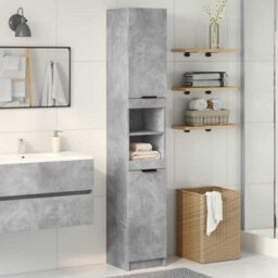 Walplus Bathroom Cabinet Concrete Grey 32X34X188.5 Cm Engineered Wood - thumbnail 3