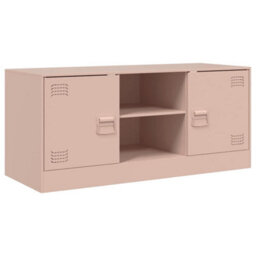 Berkfield Sturdy Tv Cabinet Pink 99X39X44 Cm Steel