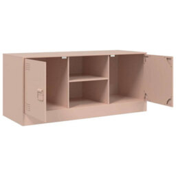 Berkfield Sturdy Tv Cabinet Pink 99X39X44 Cm Steel - thumbnail 7