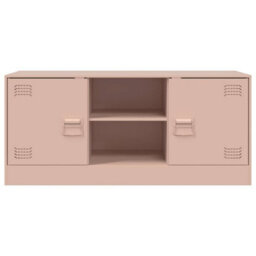 Berkfield Sturdy Tv Cabinet Pink 99X39X44 Cm Steel - thumbnail 6