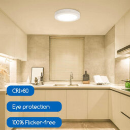 Aigostar Ultra-Thin 18W Round Surface Mounted Led Ceiling Lights, 1980Lumen Warm White 3000K - thumbnail 4