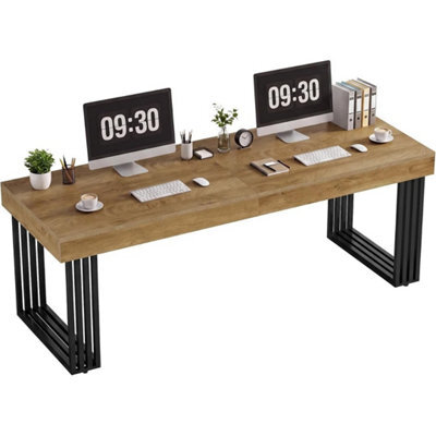 200 Cm Industrial 2 Person Desk Double Office Computer Desk Sturdy Writing Desk - image 1