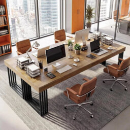 200 Cm Industrial 2 Person Desk Double Office Computer Desk Sturdy Writing Desk - thumbnail 5