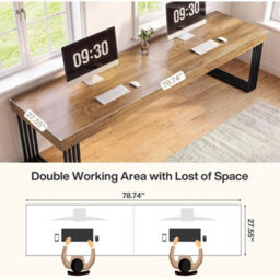 200 Cm Industrial 2 Person Desk Double Office Computer Desk Sturdy Writing Desk - thumbnail 2