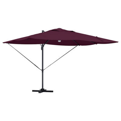 Berkfield Modern Cantilever Roma Parasol Red, Black 352 X 251 X 265 Cm - image 1
