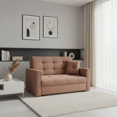 Viva Lux Ii Armchair With Sleeping Function And Storage Box Chipboard Frame Foam Springs 133X98X85Cm Orange - image 1