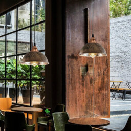 Ledsone 2 Pack Vintage Metal Pendant Light Round Shape 21Cm Brushed Copper Shade For Dining Room - thumbnail 7