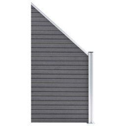 Berkfield Wpc Fence Set 9 Square + 1 Slanted 1657X186 Cm Grey - thumbnail 6