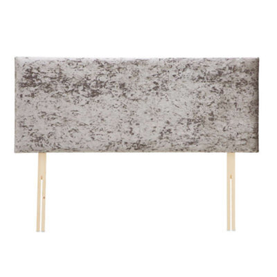 "Urban Textures Luxury 20"" High Crushed Velvet Fabric Upholstered Bed Headboard - Steel" - image 1