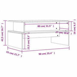 Berkfield Durable Coffee Table Sonoma Oak 90X55X42.5 Cm Engineered Wood - thumbnail 9
