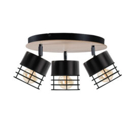 Luminosa Lighting Luminosa Casa Ceiling Spotlight Clusters Black, Wood, 32Cm, 3X E27