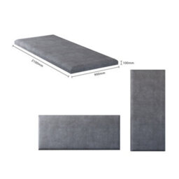 Aspire 90Cm X 210Cm Large Upholstered Headboard Wall Panel, Plush Velvet Steel - thumbnail 5