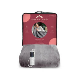 Dreamland Intelligent Luxury Grey Heated Throw - thumbnail 1