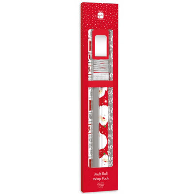 Silver And Red Composite Christmas Wrap Pack - image 1