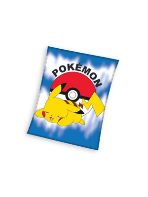 Pokemon Pikachu & Poke Ball Fleece Blanket