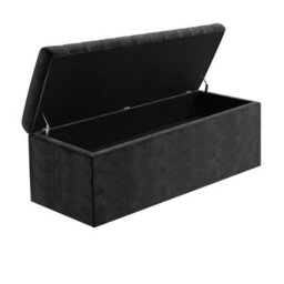 Safar 150Cm Wide Ottoman Storage Box - Black Naples Ottoman Box With Storage - thumbnail 9