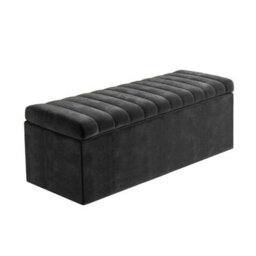 Safar 150Cm Wide Ottoman Storage Box - Black Naples Ottoman Box With Storage - thumbnail 8