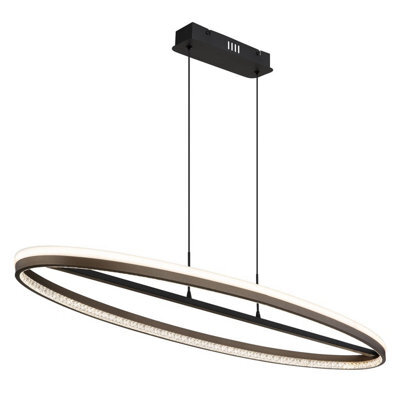Luminosa Lighting Luminosa Della Bar Pendant Ceiling Light Matt Black Led 3000-6000K - image 1