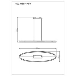 Luminosa Lighting Luminosa Della Bar Pendant Ceiling Light Matt Black Led 3000-6000K - thumbnail 9