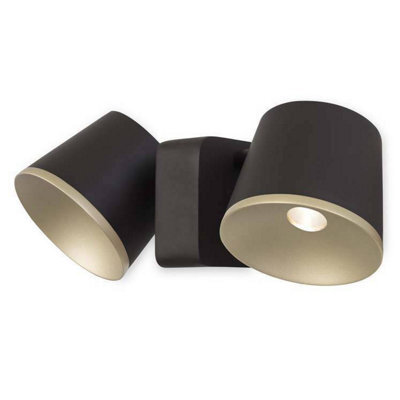 Luminosa Lighting Luminosa Drone Led 2 Light Indoor Dome Wall / Ceiling Light Brown, Gold - image 1