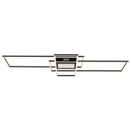Luminosa Lighting Luminosa Saunders 111X42Cm Integrated Led Semi Flush Ceiling Light Matt Black Led Dimmable 2700-6500K Remote Control Timer - thumbnail 3