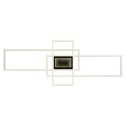 Luminosa Lighting Luminosa Saunders 111X42Cm Integrated Led Semi Flush Ceiling Light Matt Black Led Dimmable 2700-6500K Remote Control Timer - thumbnail 4