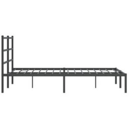 Berkfield Metal Bed Frame Without Mattress With Headboard Black 140X200Cm - thumbnail 6
