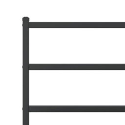 Berkfield Metal Bed Frame Without Mattress With Headboard Black 140X200Cm - thumbnail 8