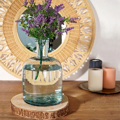 Urbn-Living Urbnliving 25Cm Height Bottle Glass Heavy Rounded Design Flowers Arrangements Vase - image 1