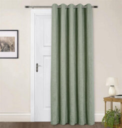 "Sundour Amberley Fully Lined Ready Made Solid Colour Eyelet Curtains Sage 66X84"""