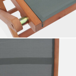 Sweeek - 6-Seater Extendable Wooden Garden Table Set With Chairs Khaki Green 180X80X75 Cm - Almeria 6 - thumbnail 5