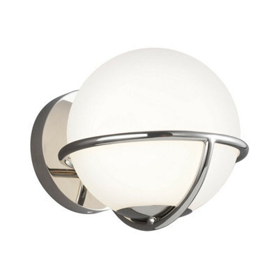 Elegant Wall Light Sconce With Polished Nickel Finish And Led Bulb - image 1