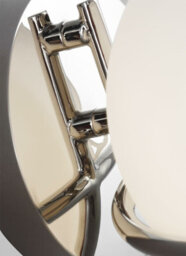 Elegant Wall Light Sconce With Polished Nickel Finish And Led Bulb - thumbnail 2