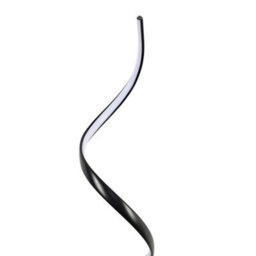 Living And Home Black Contemporary Led Spiral Floor Lamp Floor Light In White Light Height 131Cm - thumbnail 6