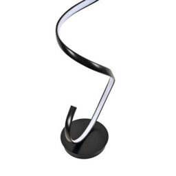 Living And Home Black Contemporary Led Spiral Floor Lamp Floor Light In White Light Height 131Cm - thumbnail 5