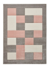 Grey Rose Rug, Bordered Geometric Rug, 10mm Thick Chequered Rug, Grey Rose Rug For Bedroom, & Dining Room-60Cm X 120Cm - thumbnail 9